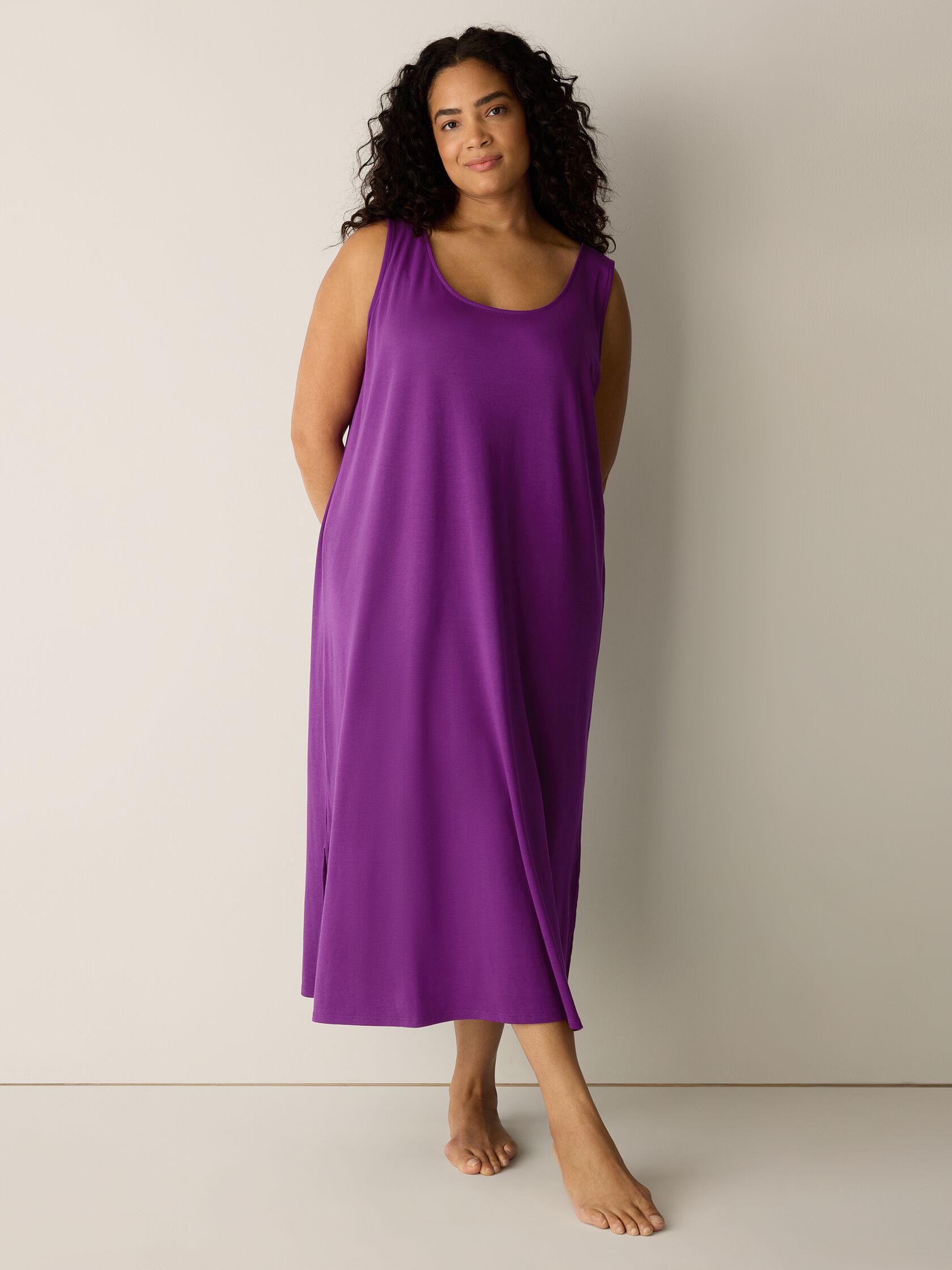 Organic Cotton Interlock Tank Sleep Dress