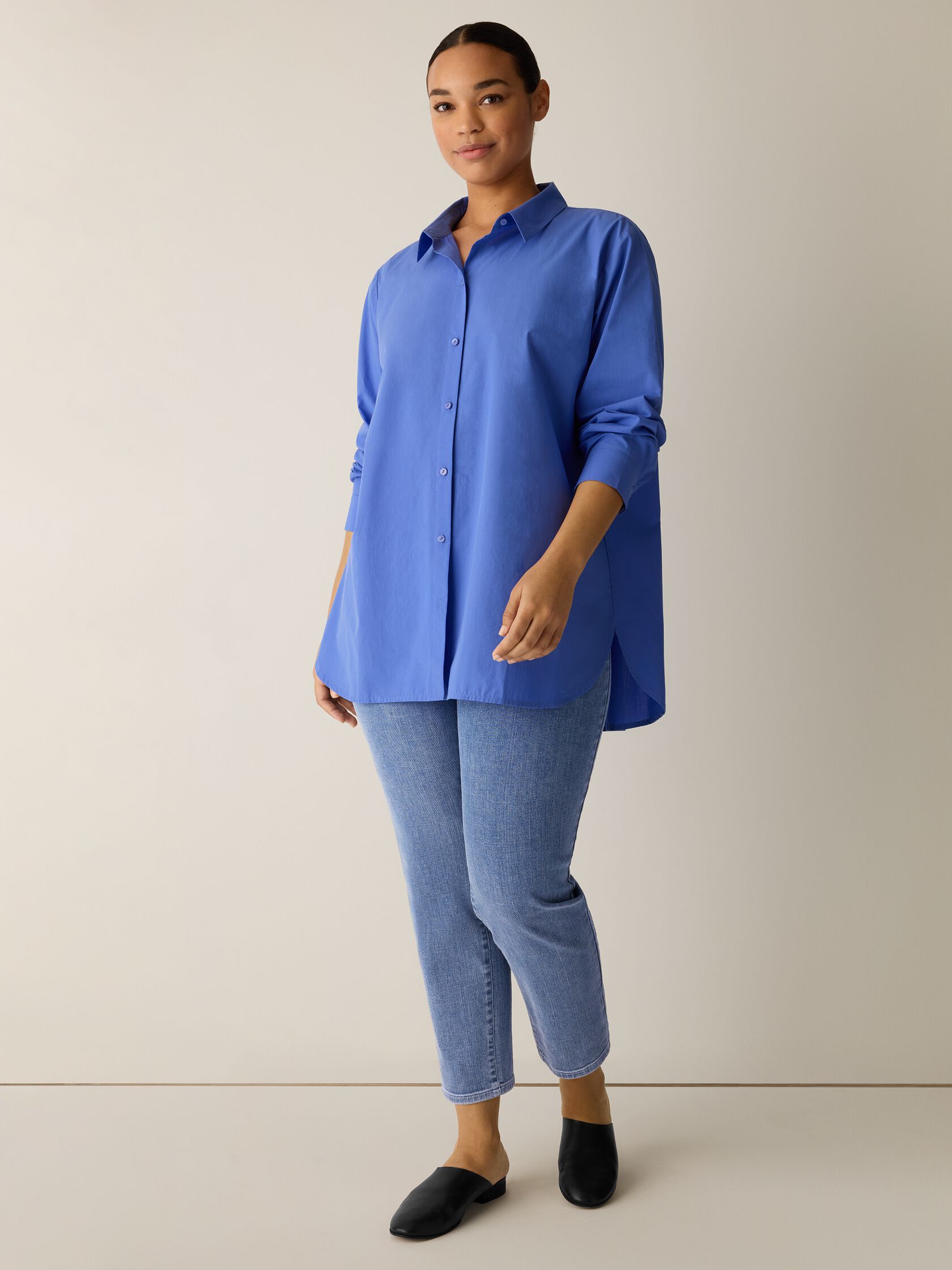 Organic Cotton Poplin Classic Collar Shirt