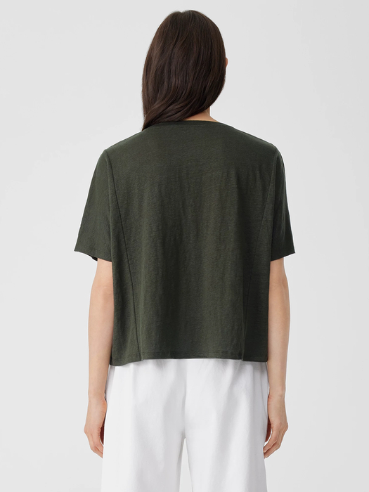 Organic Linen Jersey Round Neck Tee