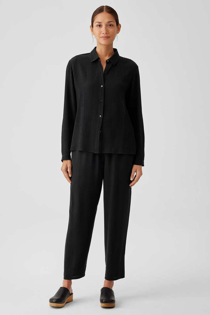 Silk Georgette Crepe Tapered Pant Silk Georgette Crepe Tapered Pant