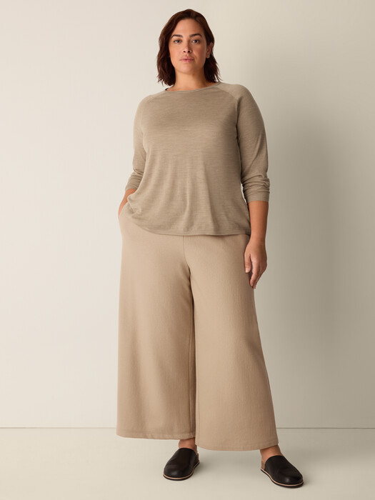 Superfine Merino Crew Neck Top in Regenerative Wool