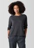 Organic Linen Cotton Cord Crew Neck Top