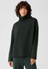 Washable Flex Ponte Funnel Neck Box-Top