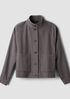 Garment-Dyed Utility Organic Cotton Stand Collar Jacket