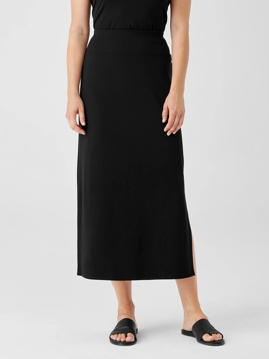 Stretch Jersey Knit Straight Skirt