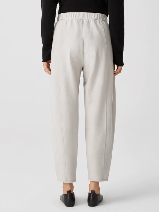 Boiled Wool Jersey Pleated Lantern Pant