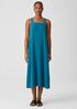 Silk Georgette Crepe Square Neck Dress
