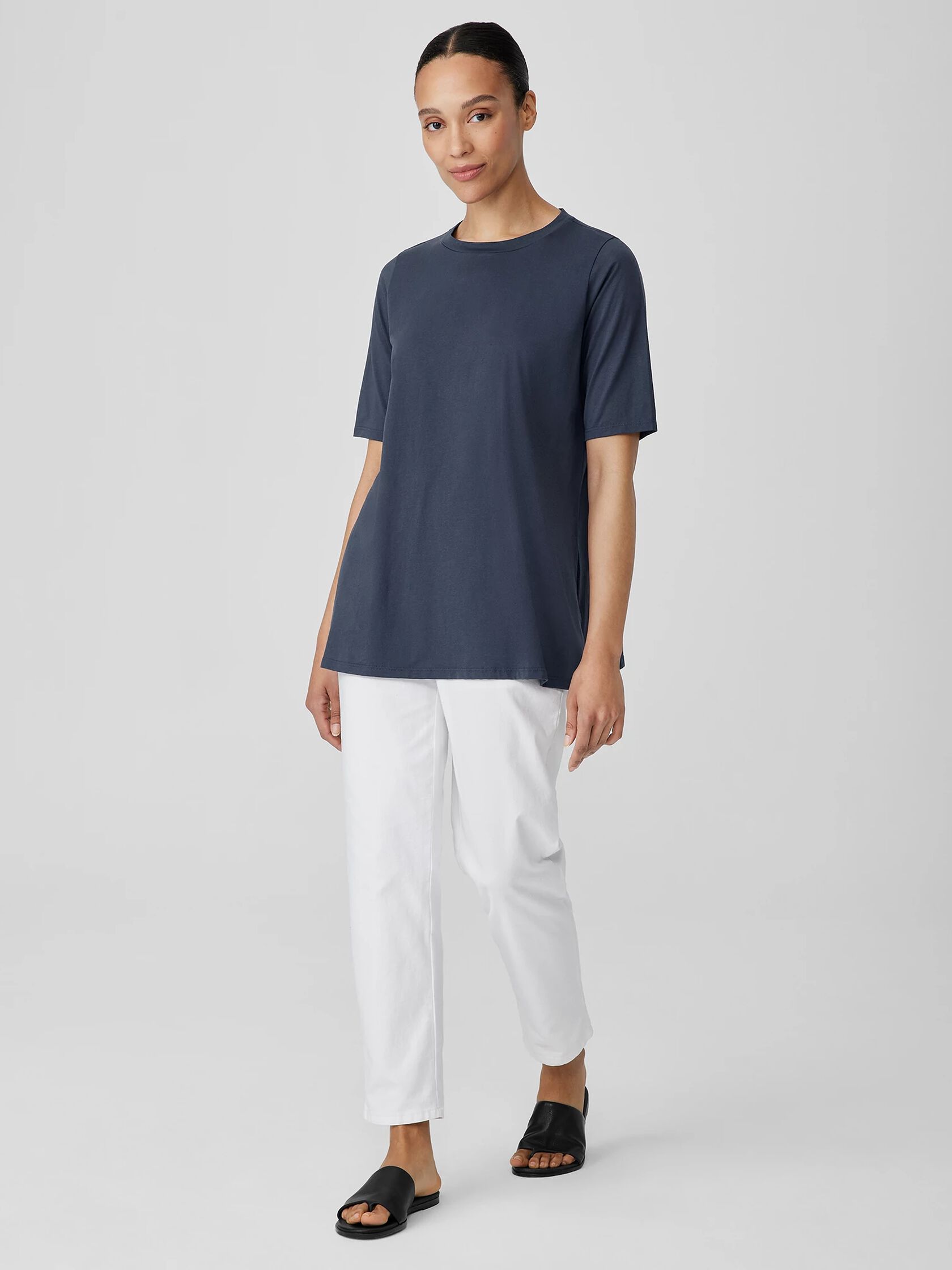 Organic Pima Cotton Jersey Long Tee