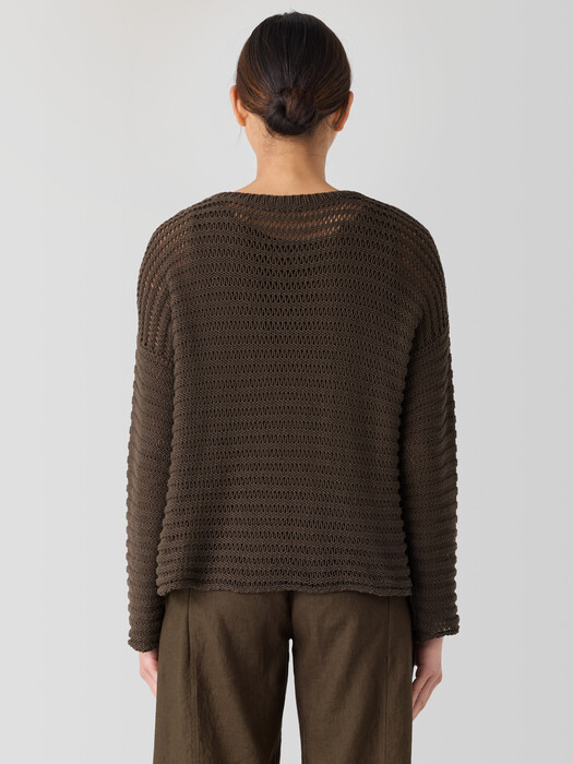 Peruvian Organic Cotton Cord Crew Neck Top