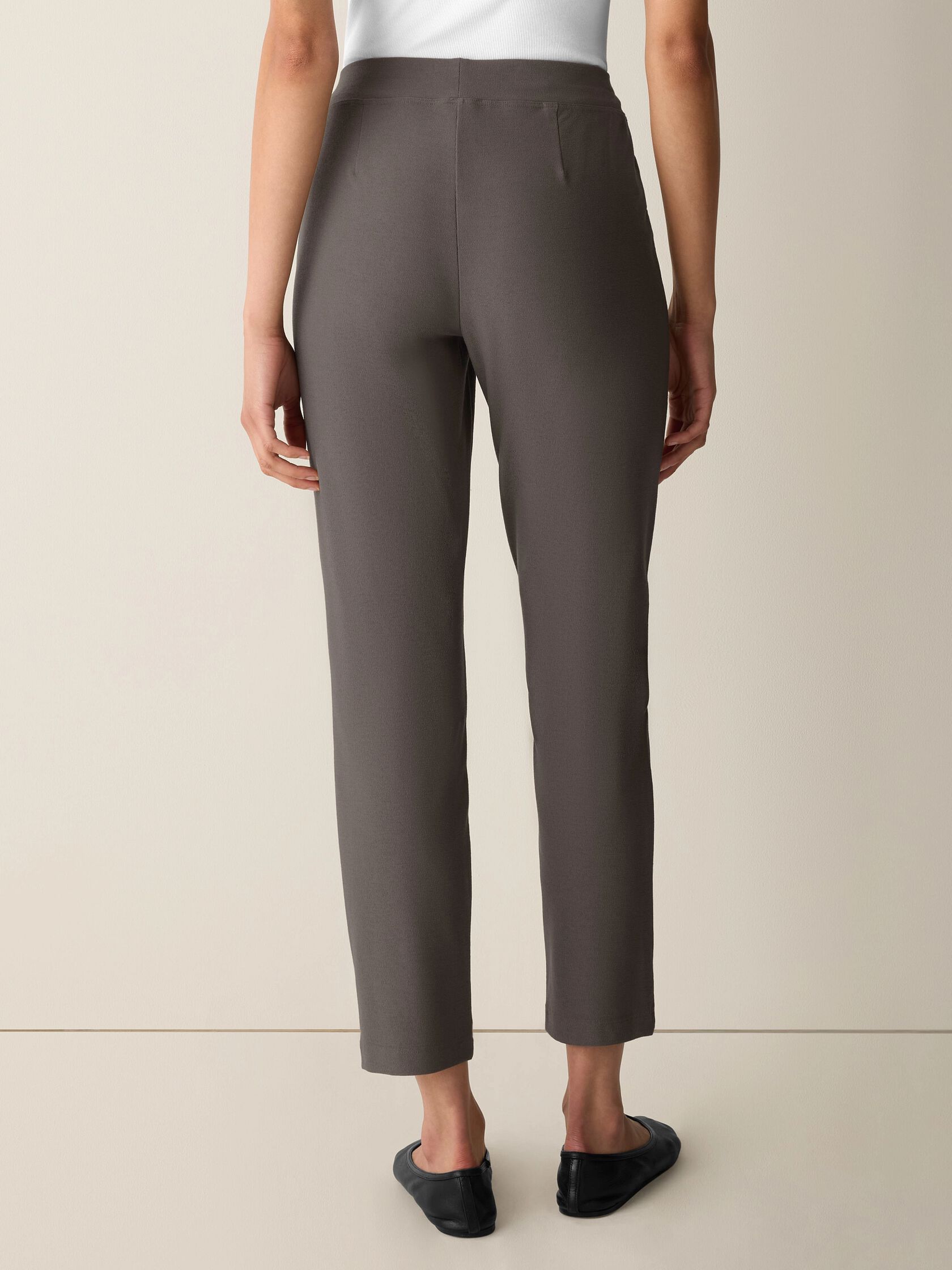 Washable Stretch Crepe Slim Pant