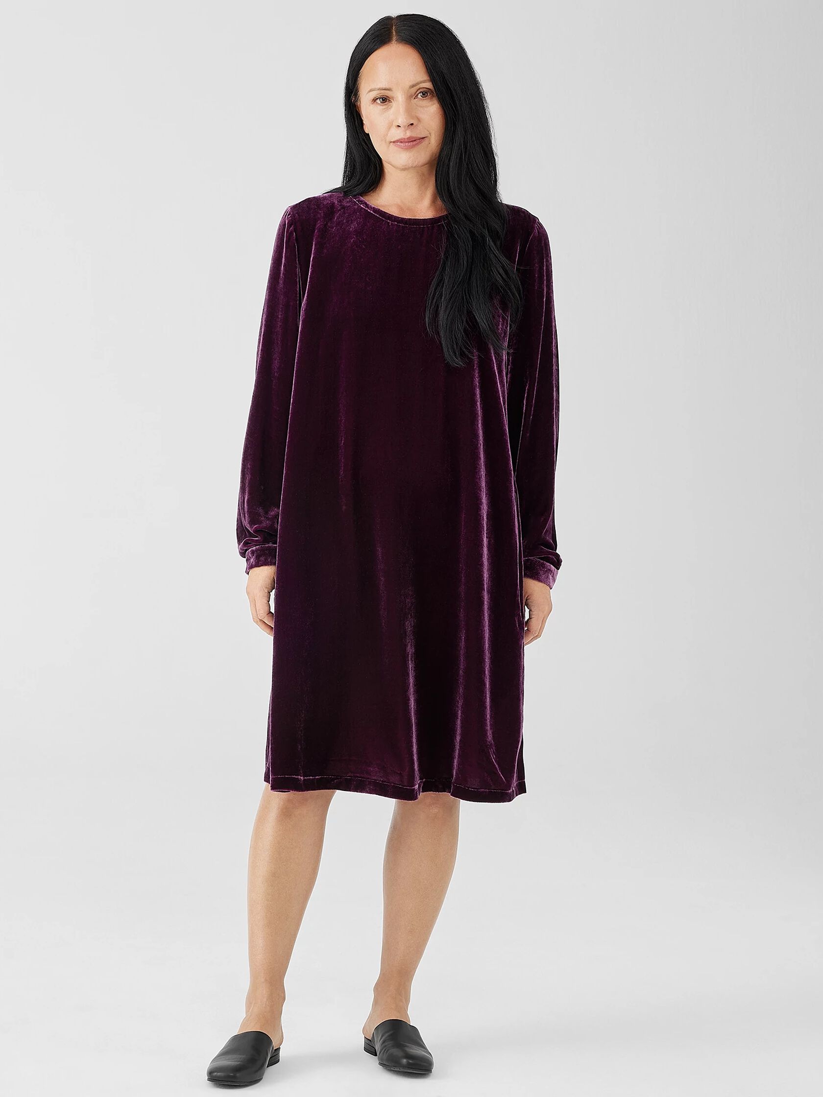 Velvet Crew Neck Dress