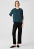 Washable Wool Crepe Top in Regenerative Wool