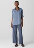 Yarn-Dyed Handkerchief Organic Linen Classic Collar Shirt