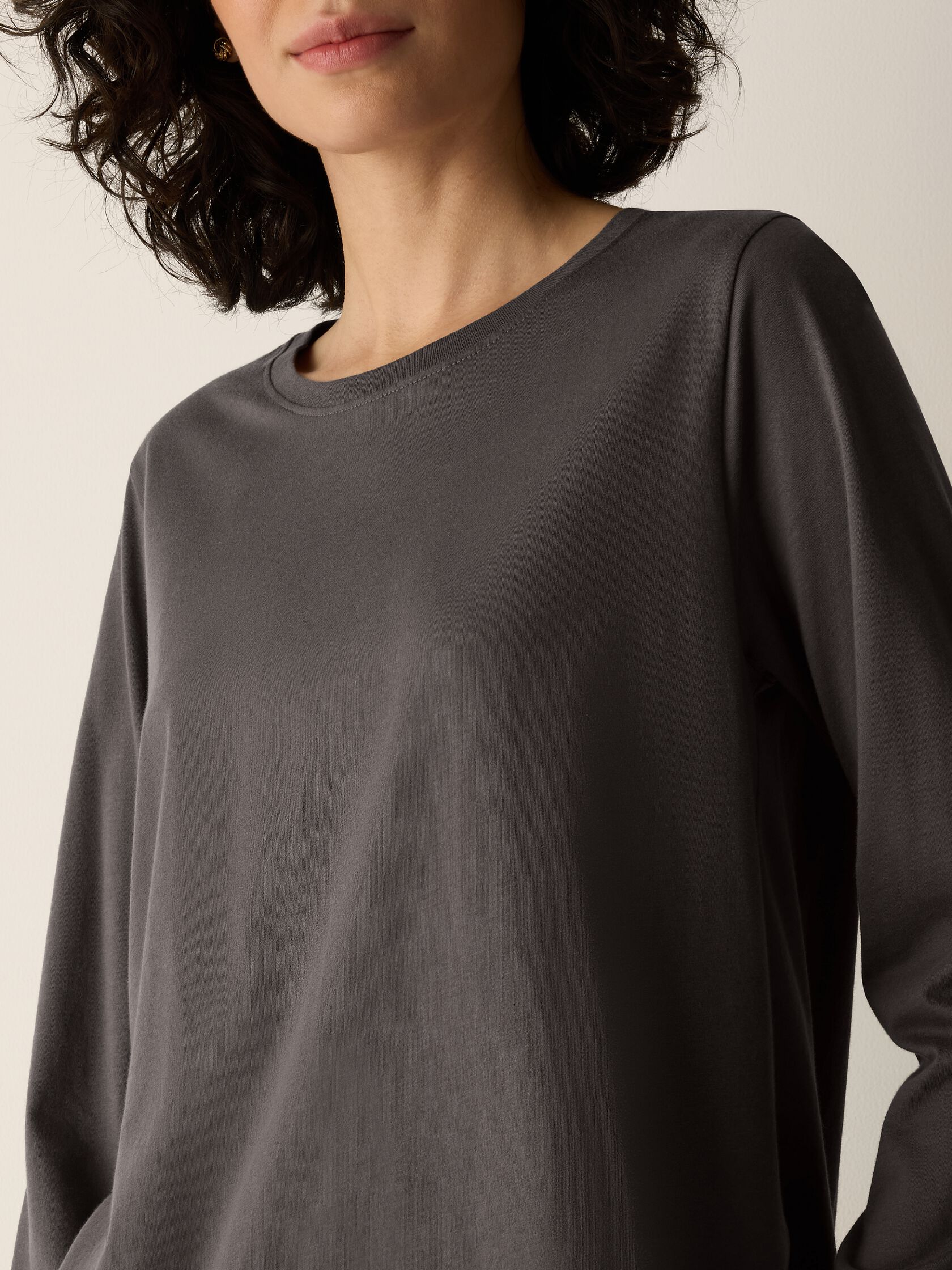 Organic Pima Cotton Jersey Long-Sleeve Tee