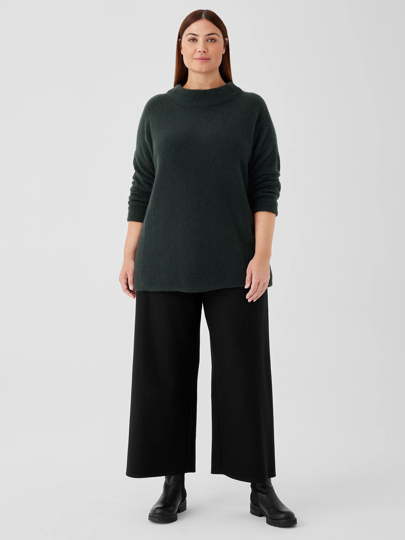 Cashmere Silk Bliss Funnel Neck Top