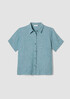 Washed Organic Linen Délavé Short-Sleeve Shirt