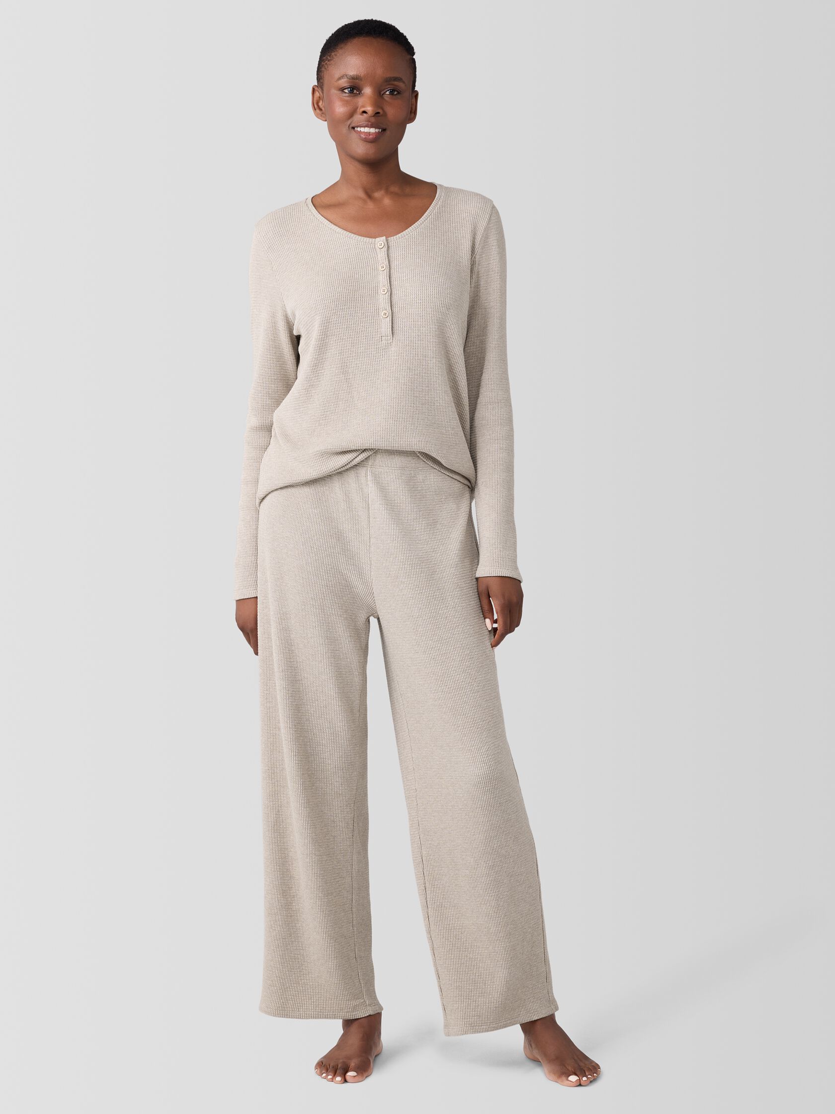 Mélange Organic Cotton Waffle Sleep Pant