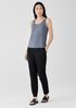 Stretch Silk Jersey Scoop Neck Tank