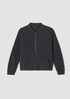 Boucle Wool Knit Flight Jacket