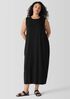Stretch Jersey Knit Round Neck Dress