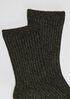 Viscose Blend Shimmer Quarter Crew Sock