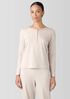 Mélange Organic Cotton Interlock Henley Sleep Top