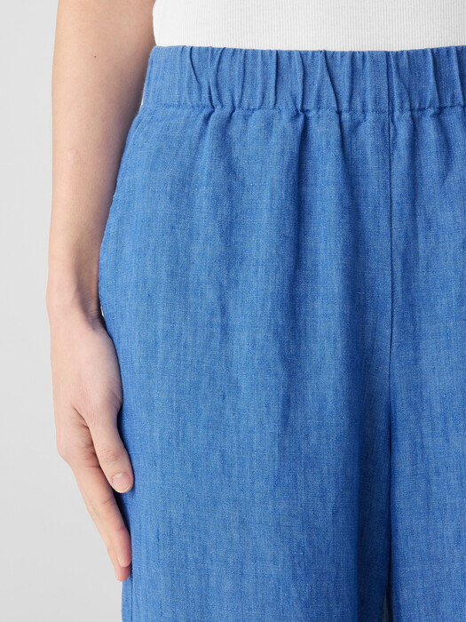 Washed Organic Linen Délavé Wide-Leg Pant