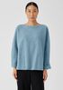 Lightweight Boiled Wool Bateau Neck Top in Regenerative Wool