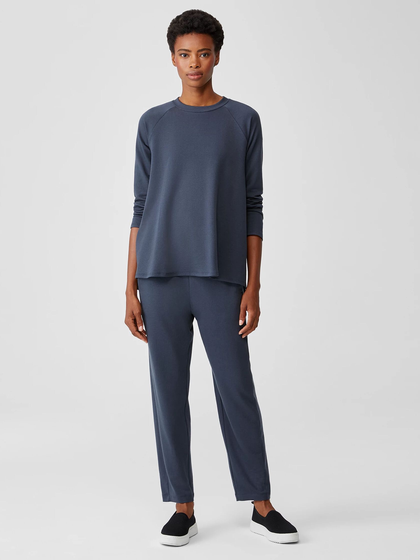 Cozy Brushed Terry Raglan-Sleeve Top