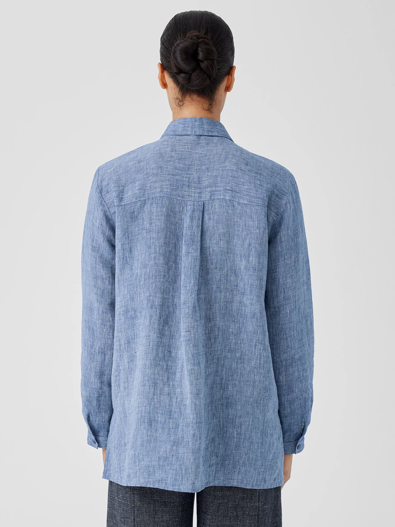 Yarn-Dyed Handkerchief Organic Linen Shirt