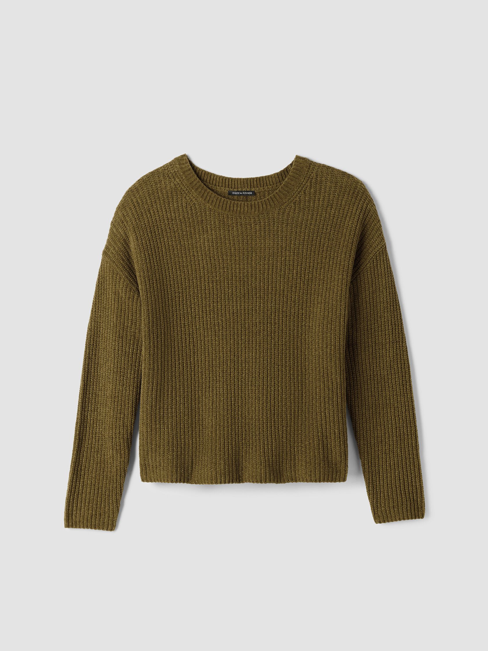 Organic Cotton Chenille Crew Neck Top