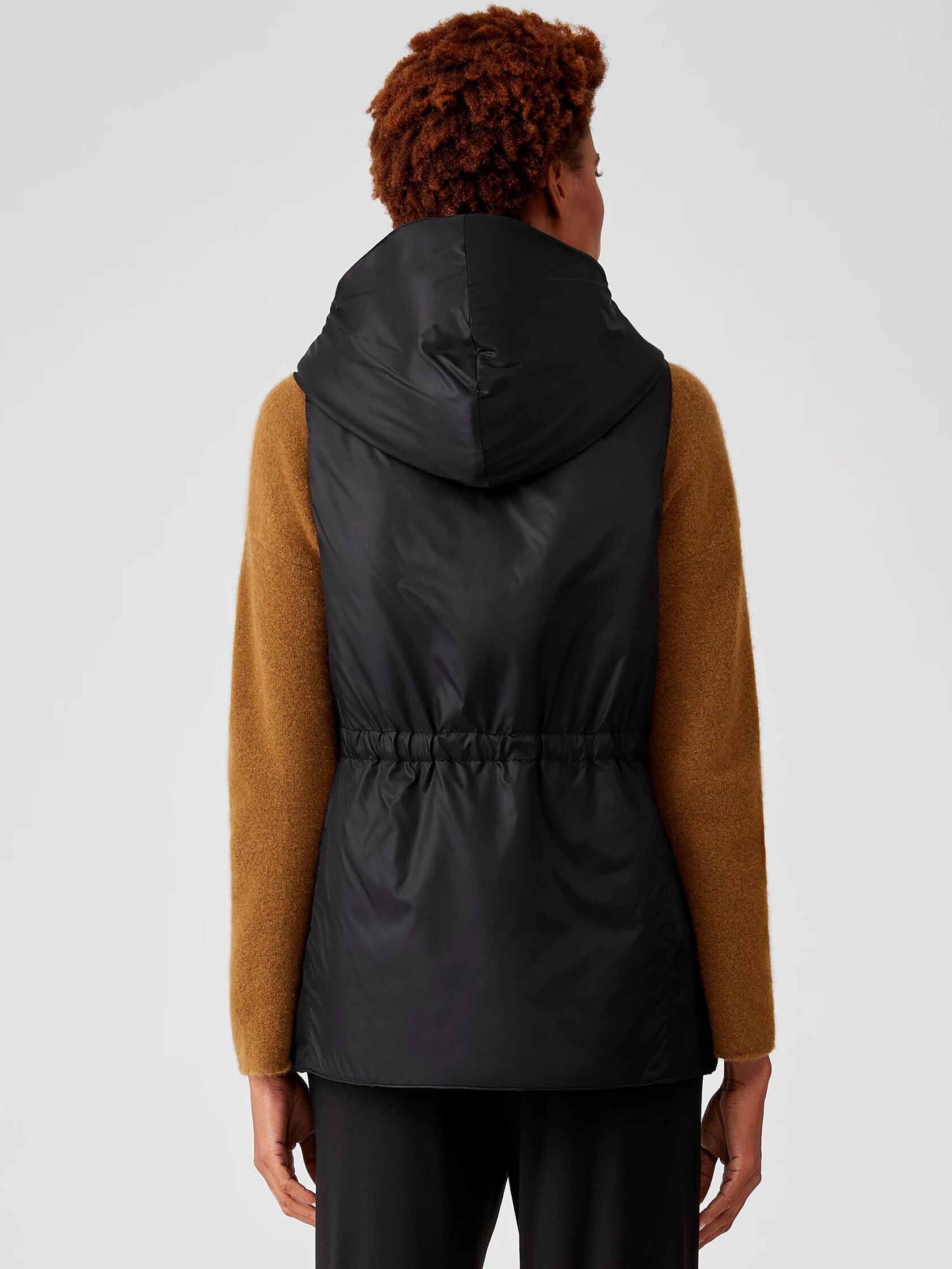 Eggshell Recycled Nylon Hooded Vest