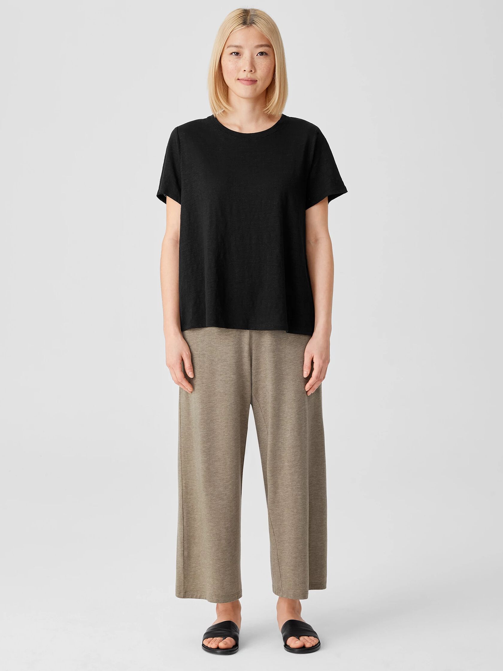 Organic Linen Jersey Crew Neck Tee