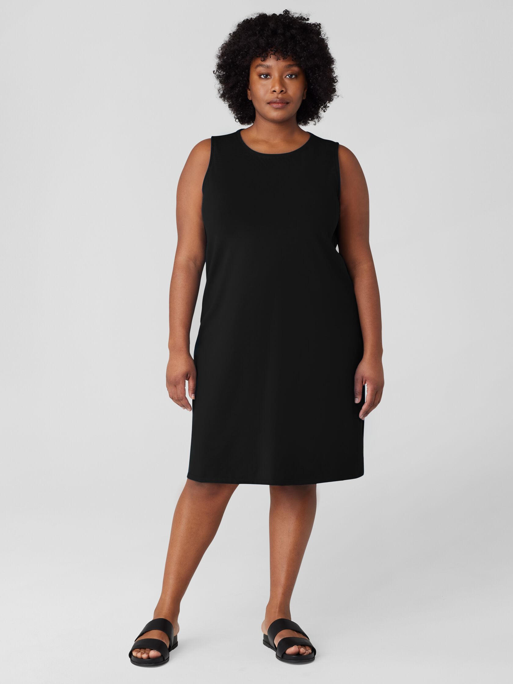 Pima Cotton Stretch Jersey Tank Dress | EILEEN FISHER