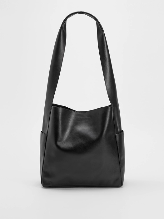 Sleek Italian Leather Everything Crossbody Bag