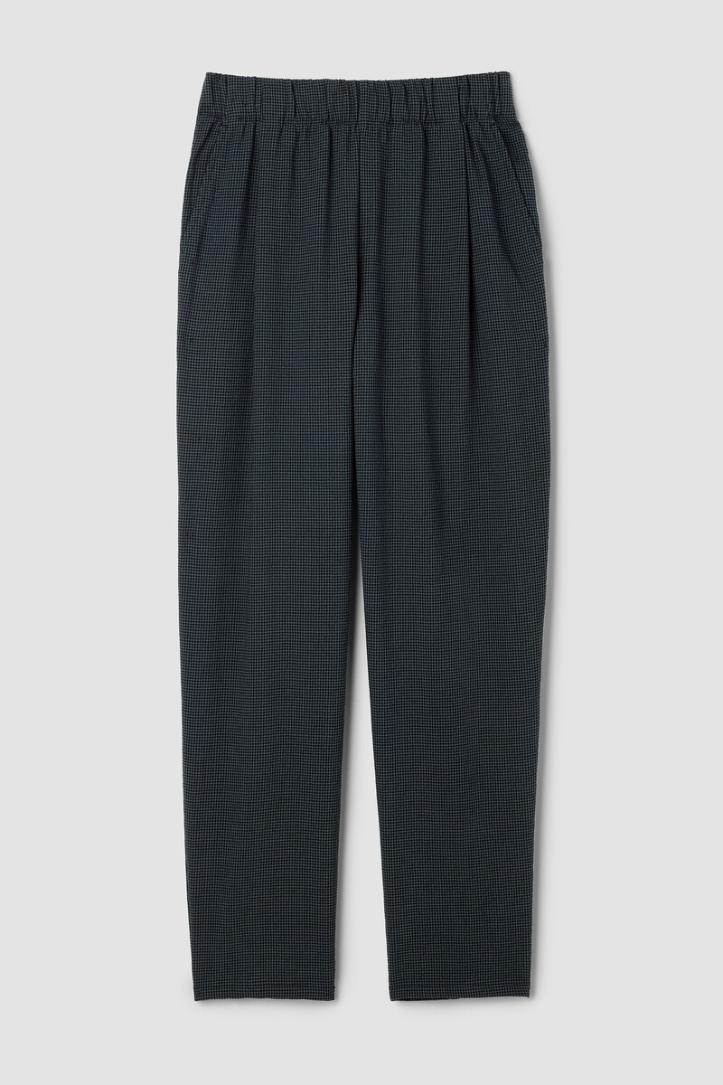 Mini Check Crepe Tapered Pant Mini Check Crepe Tapered Pant
