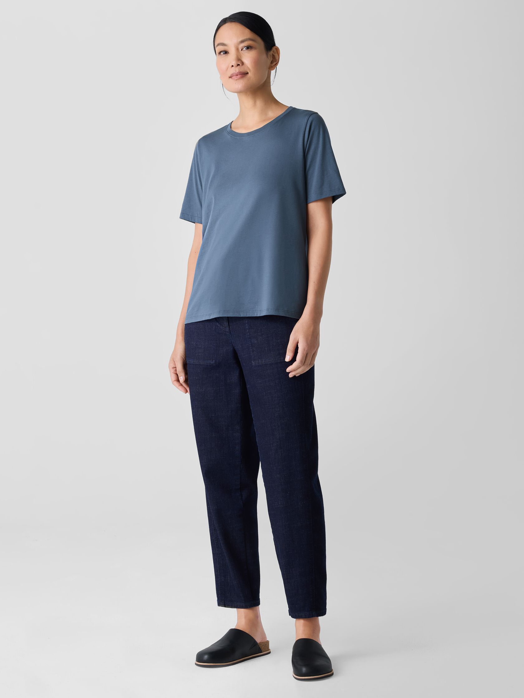 Organic Pima Cotton Jersey Round Neck Tee