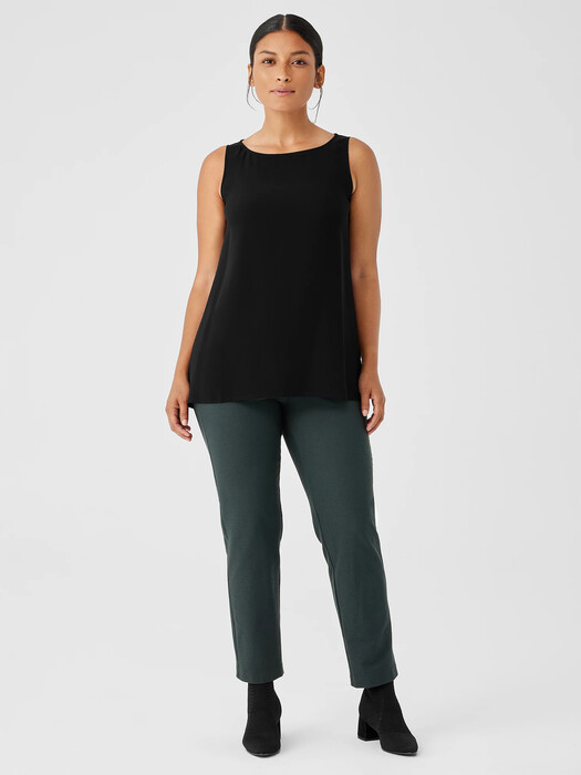 Washable Stretch Crepe Slim Pant