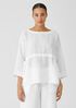 Organic Handkerchief Linen Bateau Neck Top