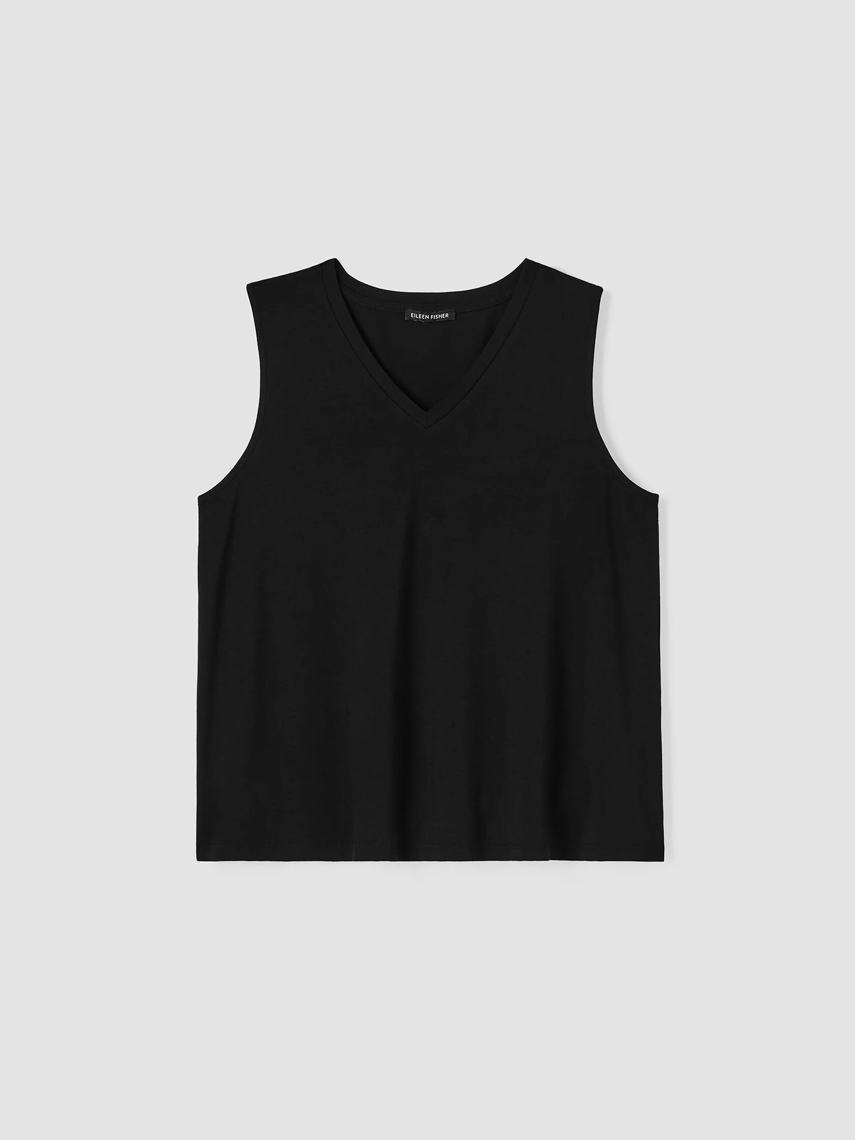 Stretch Jersey Knit V-Neck Tank