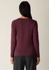 Sheer Cotton Blend Knit Round Neck Tee