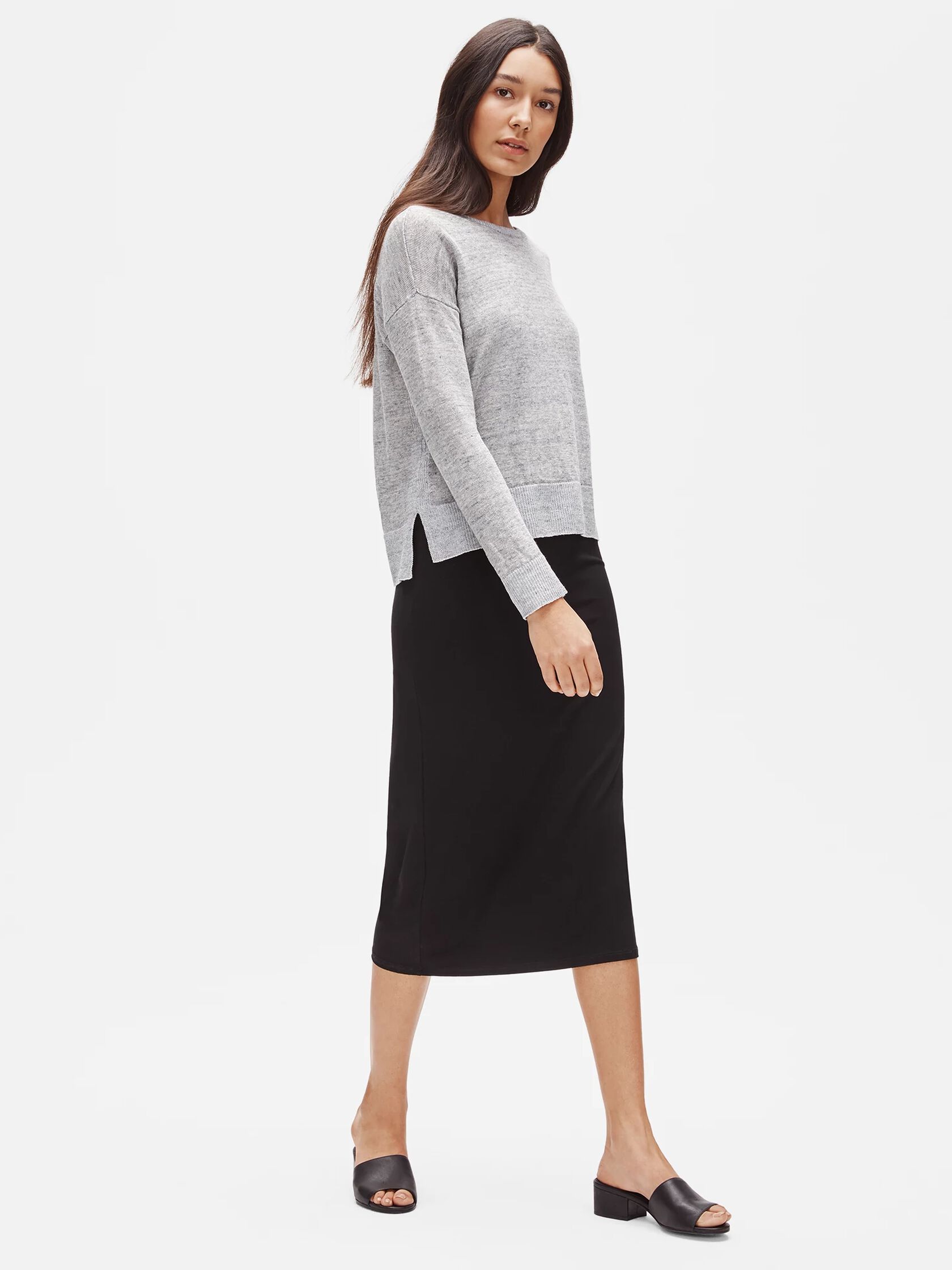 Organic Linen Melange Box-Top