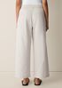 Organic Cotton Pucker Check Wide-Leg Pant