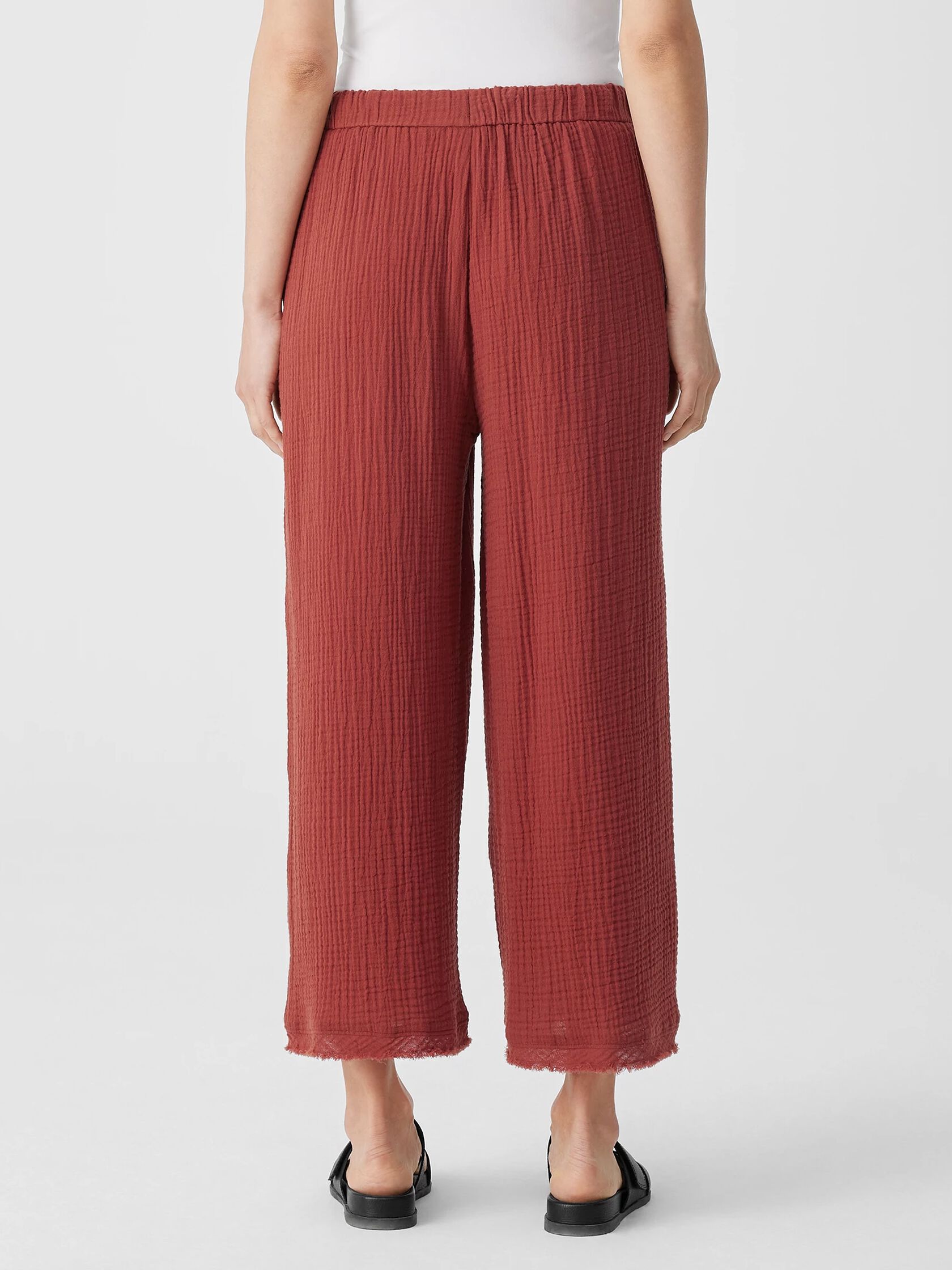 Organic Cotton Gauze Wide-Leg Pant