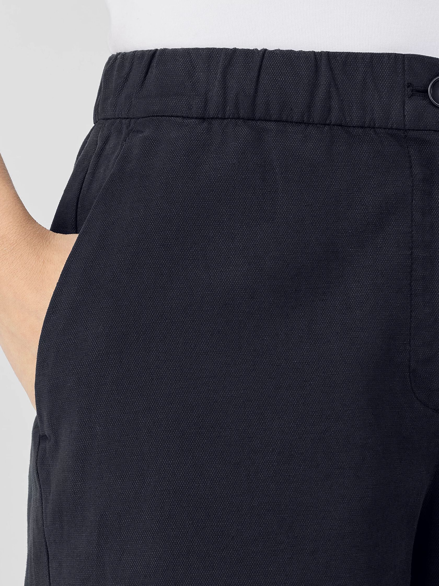 Cotton Hemp Stretch Wide-Leg Pant