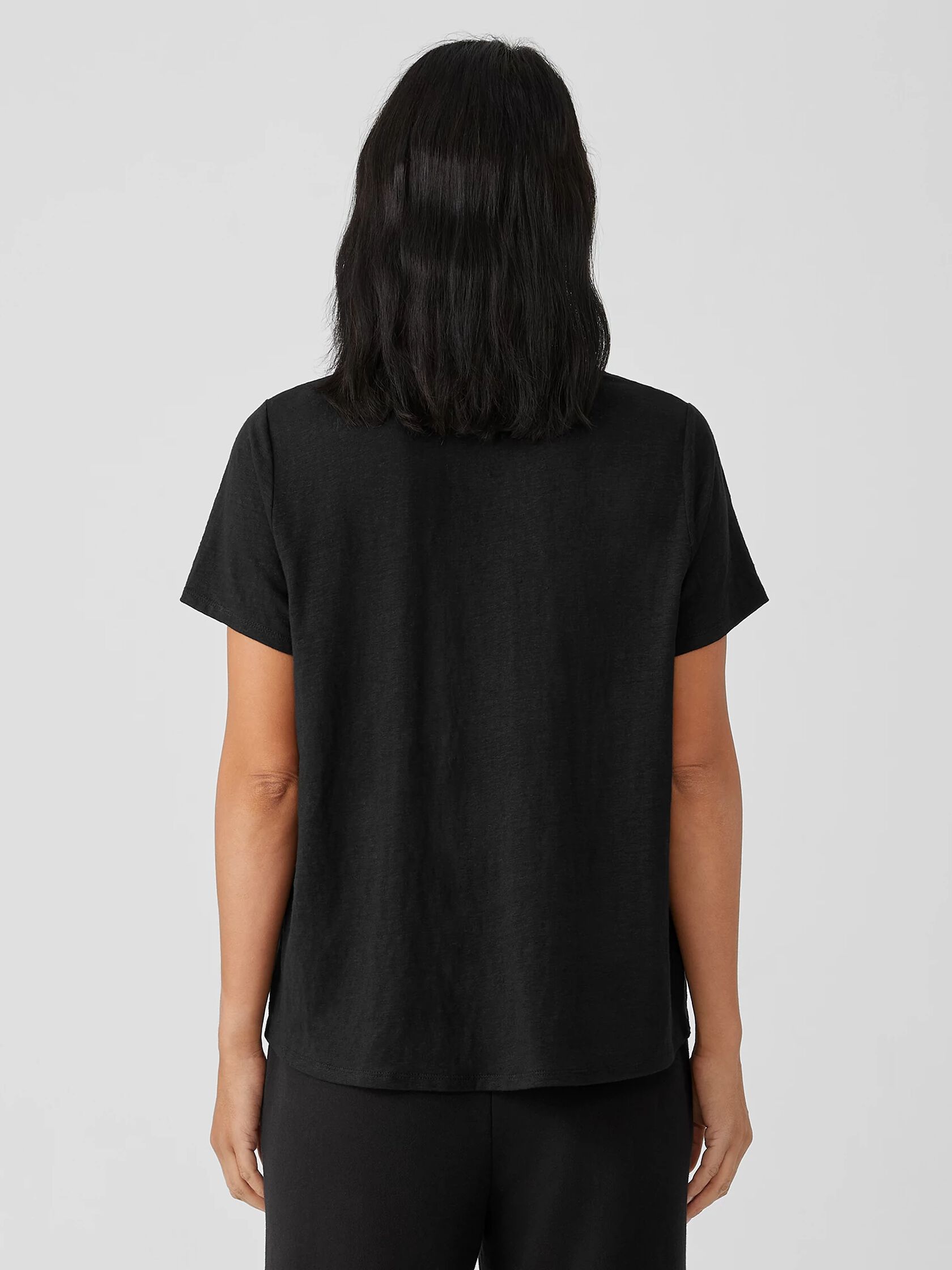 Organic Linen Jersey Crew Neck Tee