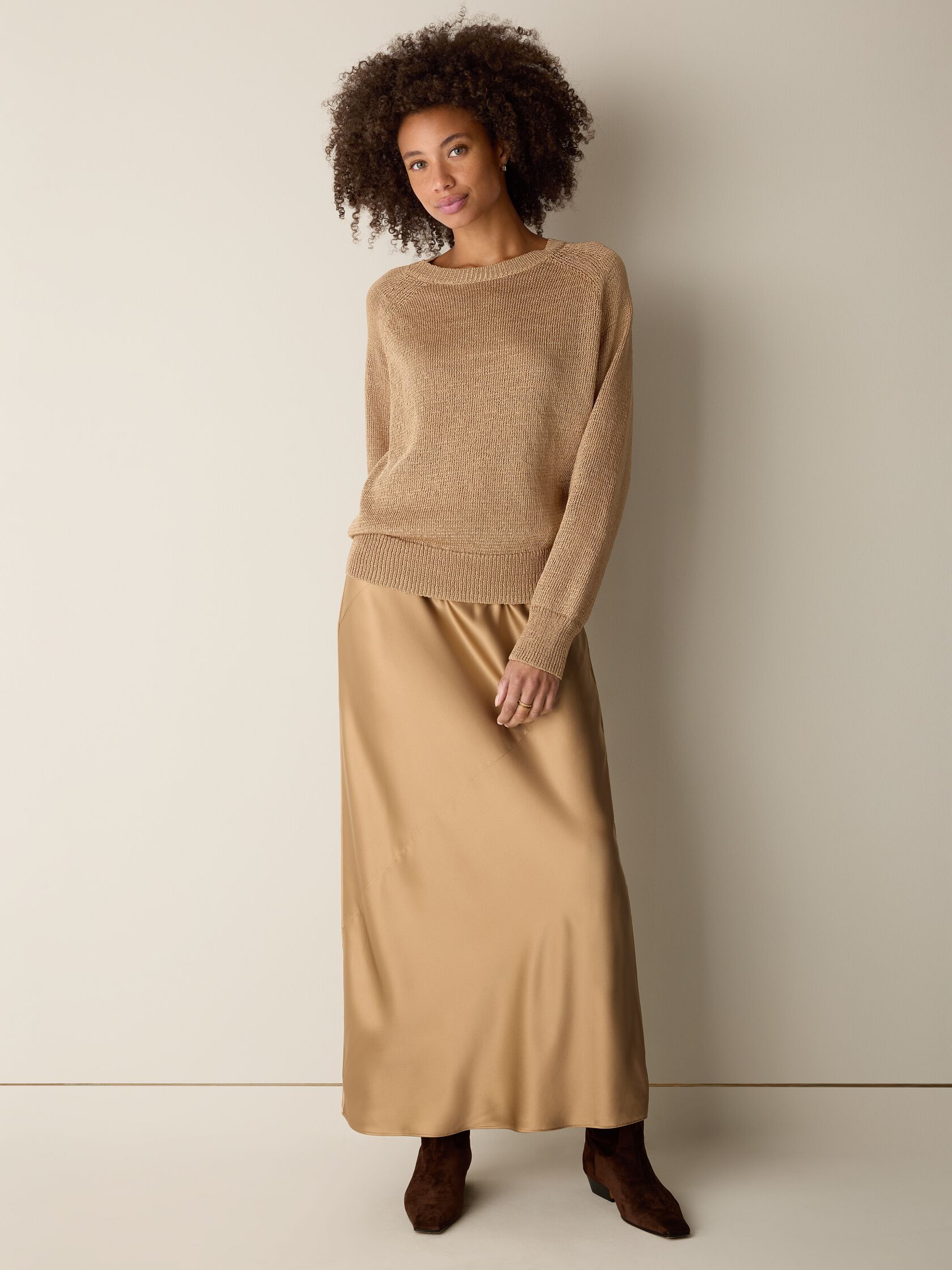 Sleek Viscose Wedge Sweater