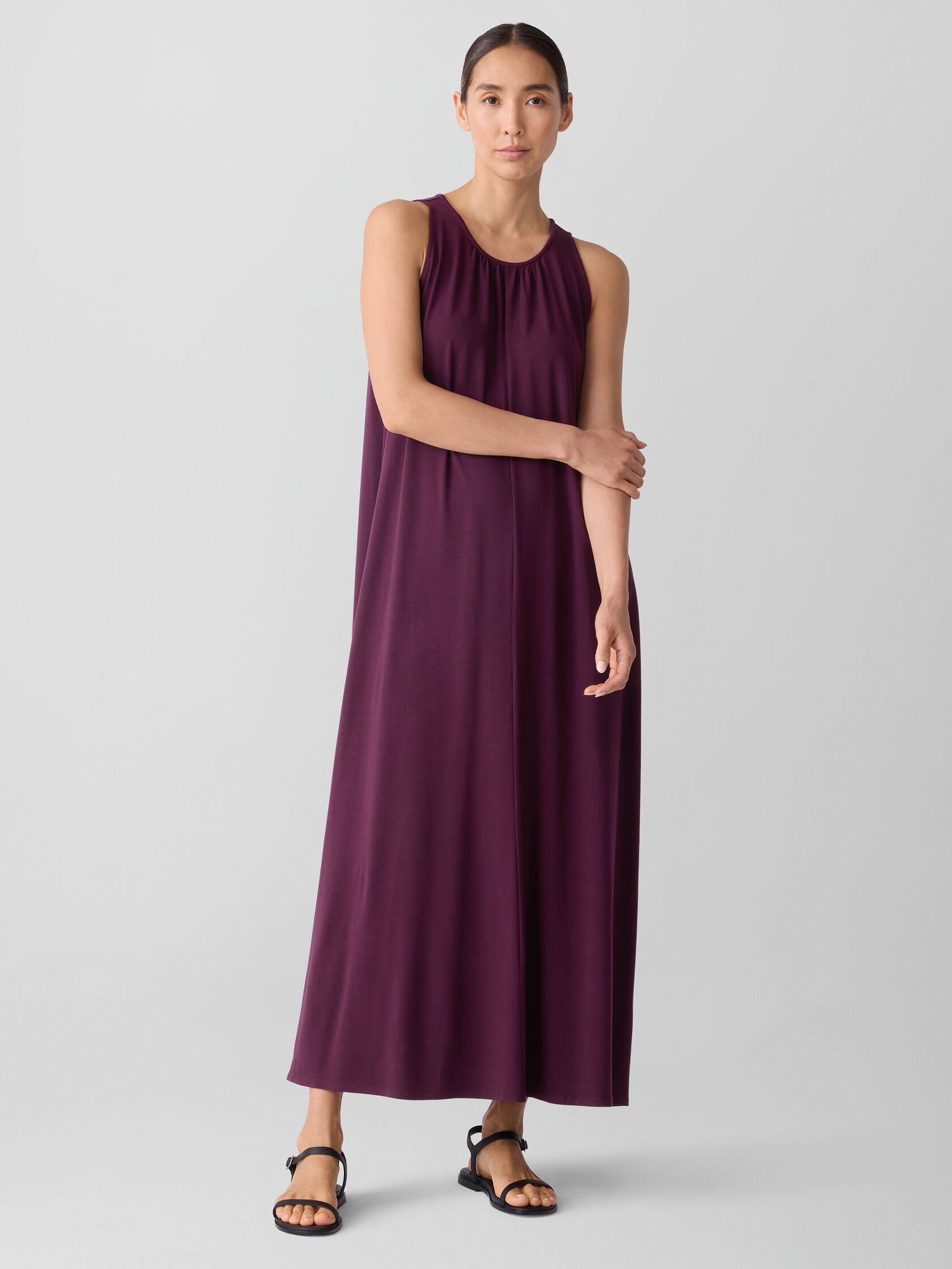 Fine Jersey Round Neck Tank Dress