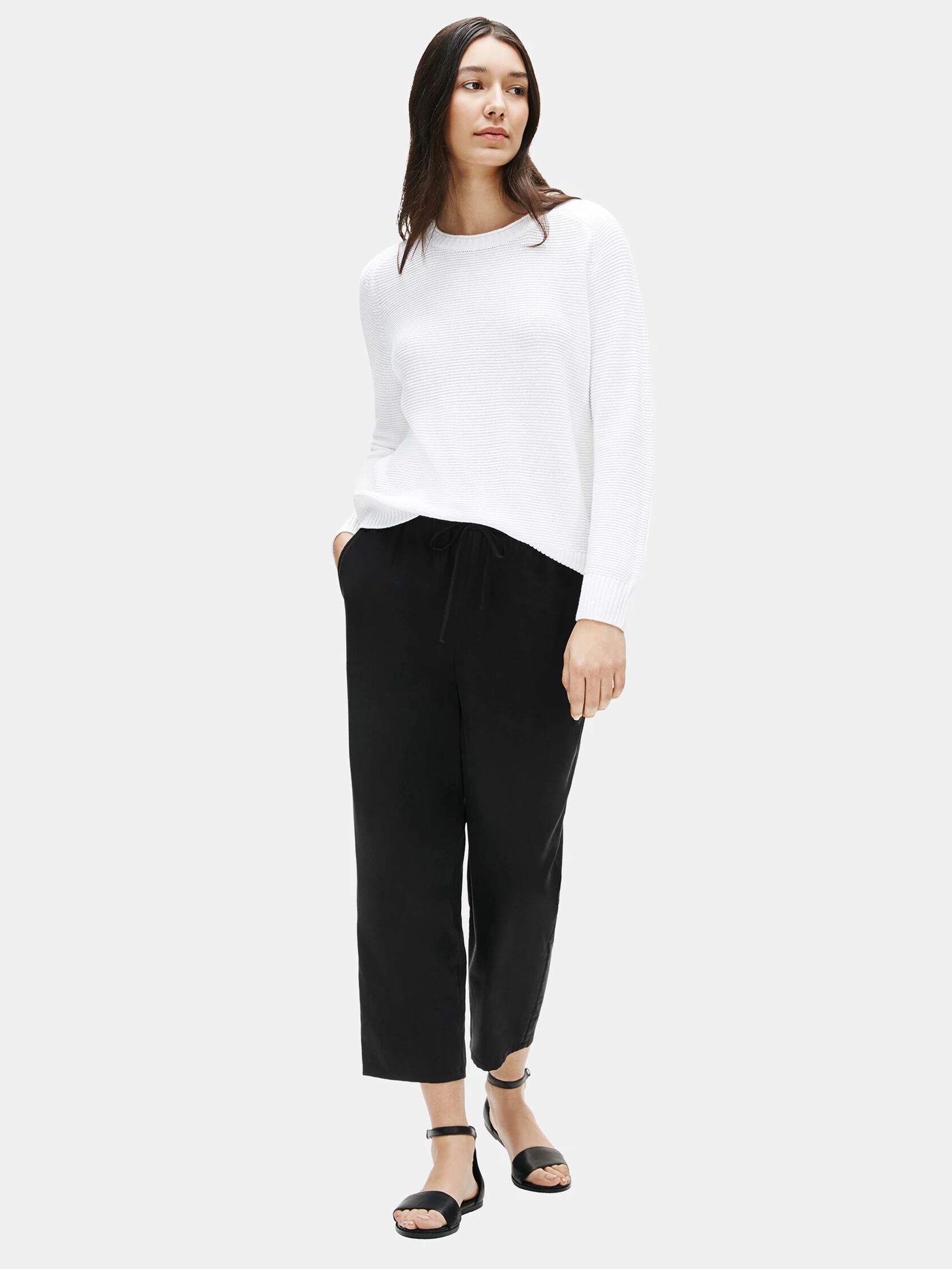 Sandwashed Tencel Slouchy Pant