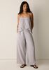 Striped Organic Cotton Gauze Wide-Leg Pant